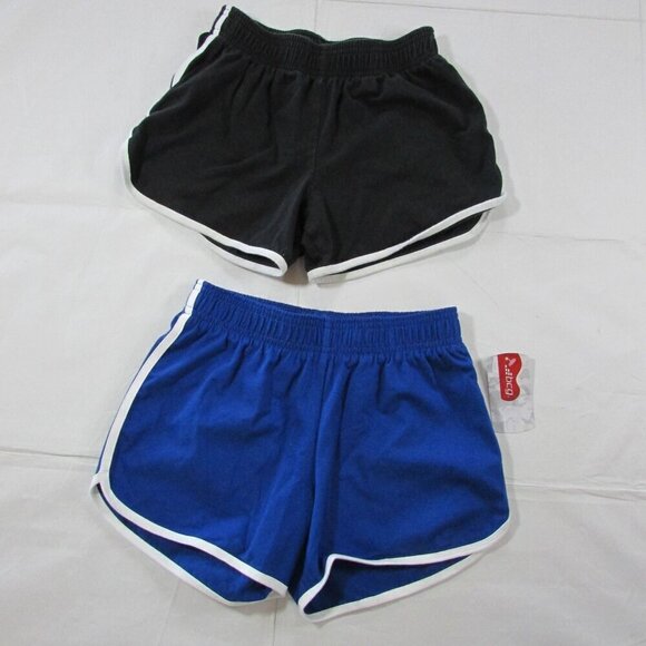 2 Pair Girl's Medium (8/10) bcg Athletic Pull On Shorts Blue/Black - Picture 1 of 4